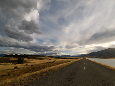 Image of the canal road, Twizel, South Island, New Zealand