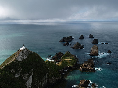 Image of a lighthouse, Nugget Point, South Island, New Zealand